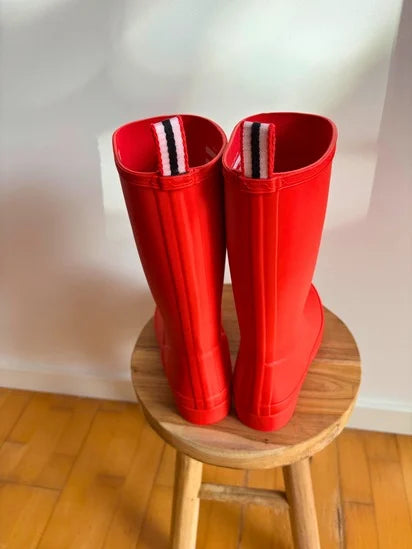 Botas Hunter Original Play Boot Tall Logo Red